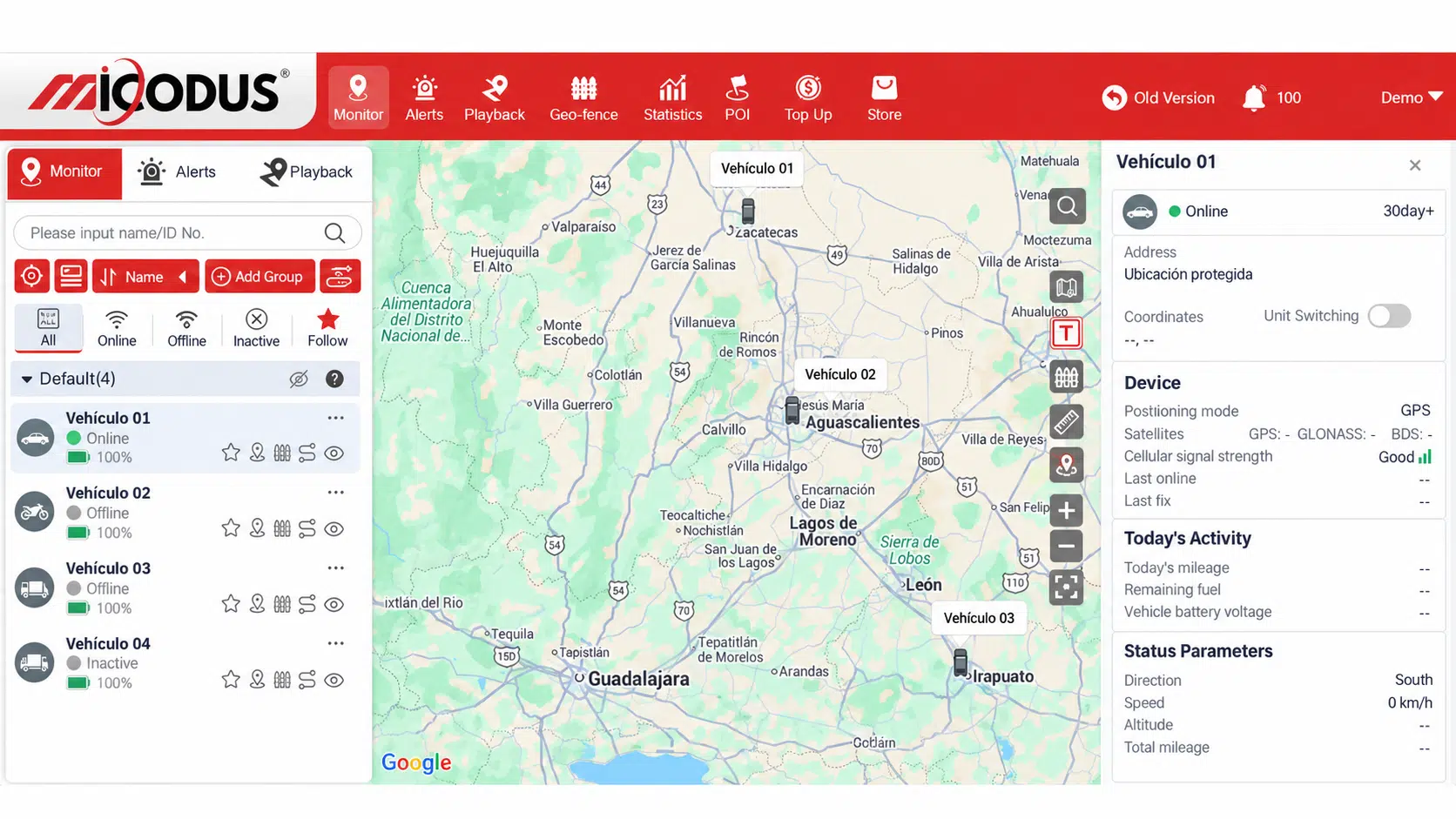 Plataforma de seguimiento GPS para controlar varios vehículos desde el ordenador